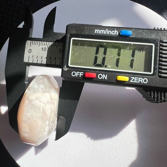 Flower Agate‎ Heart Carving (#10) - Picture 6 of 9